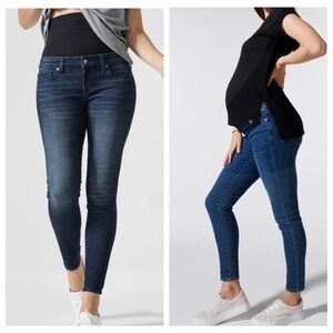 BLANQI Dark Blue Maternity Jean4 Smoke Postpartum Support Skinny High Rise Denim
